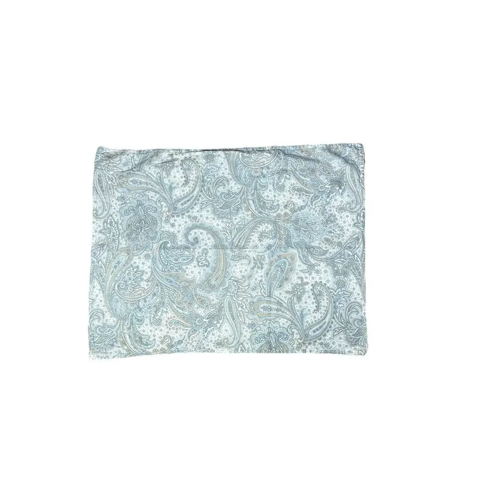 Harbor House Luxury Duvet Cover Set Twin Blue Beige Paisley Cotton Pillowcases